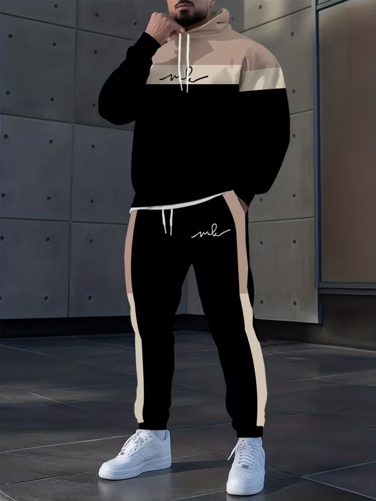 Mens Fashion Suits - Men Loose 2 Pieces Sports Suit