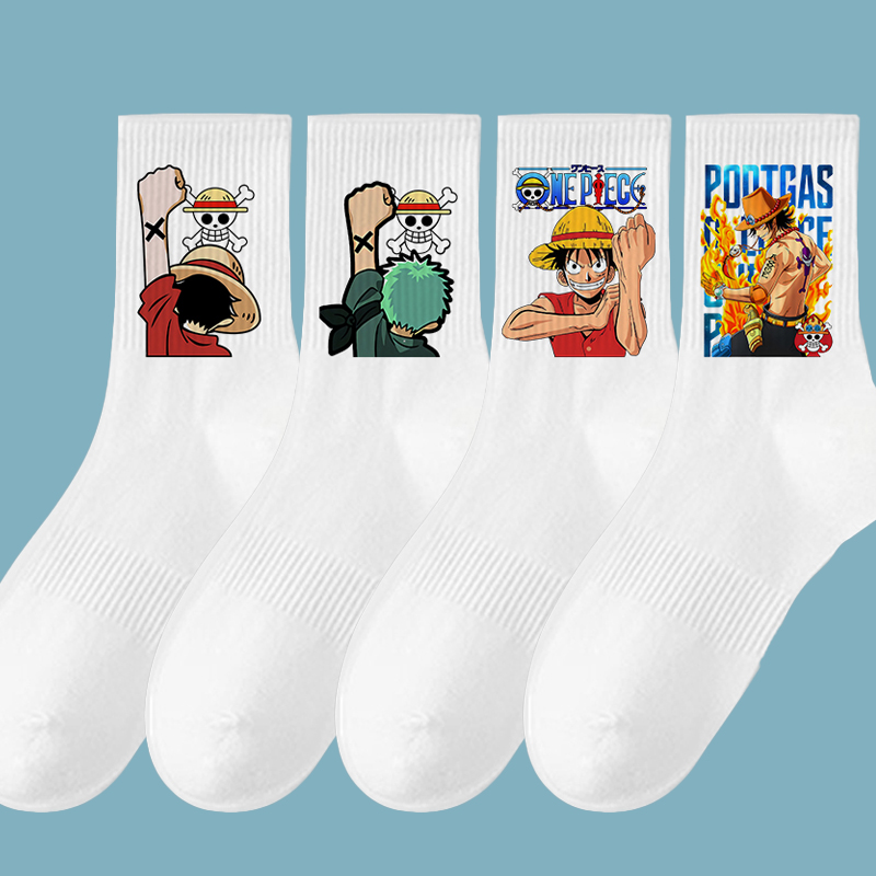 Socks Ankle Men - Anime One Piece Men Sport Long