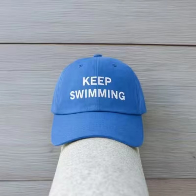Mens Fashion Caps - 2026 Trendy keep Swimming New Letter