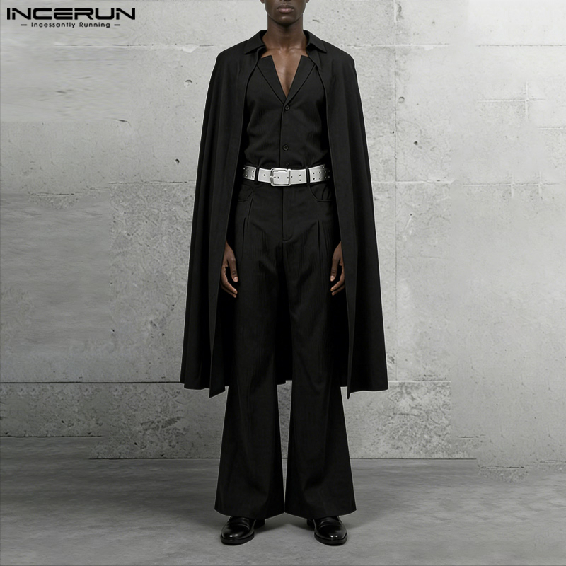 Mens Fashion Suits - INCERUN Men Sets Solid Color Lapel