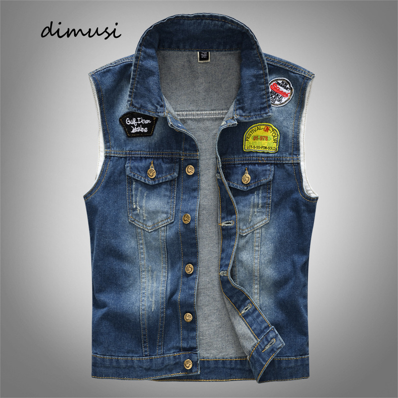 Mens Fashion Denim Jacket - Spring Summber Men's Denim Vests Vintage