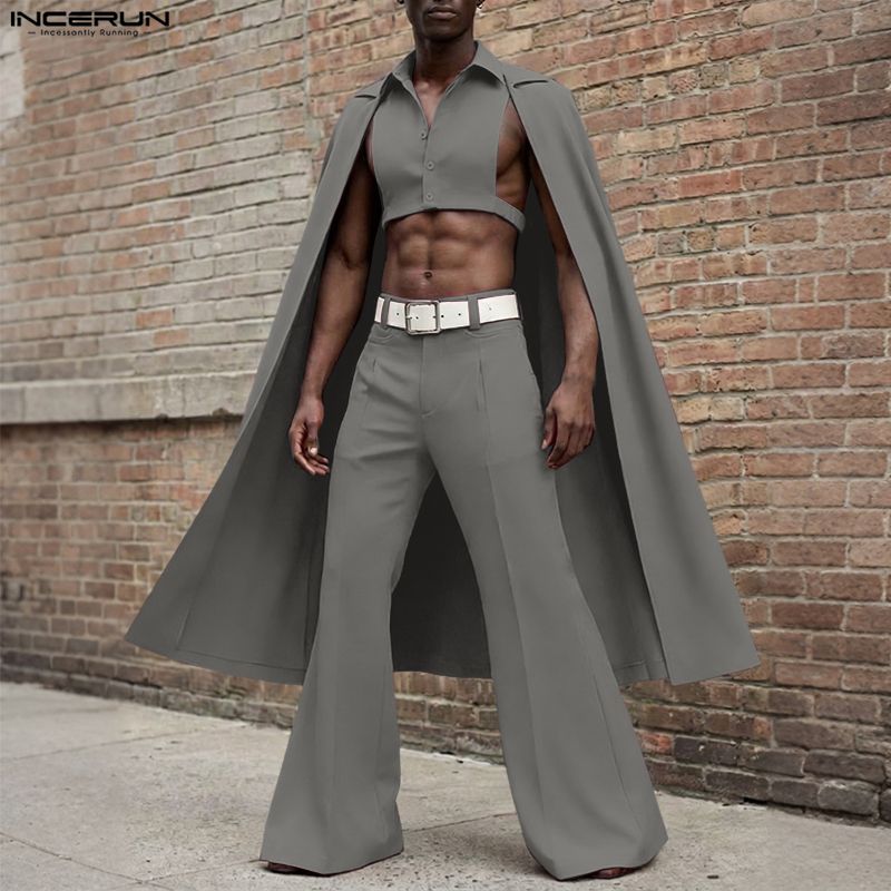 INCERUN Men Sets Solid Color L - đánh giá và giá Mens Fashion Suits