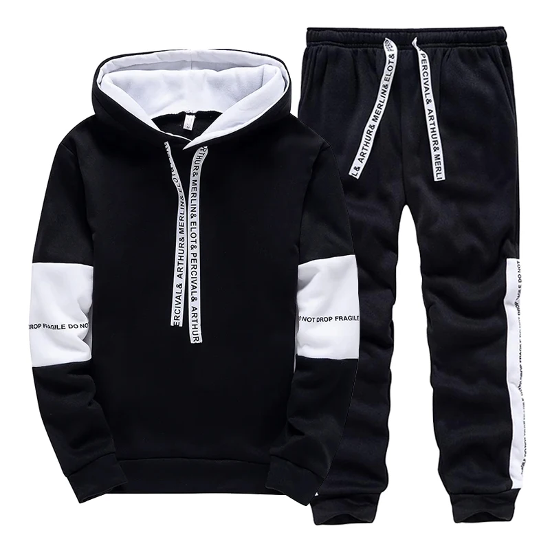 Black White Men's Tracksuit Fa - đánh giá và giá Men'S Fashion Clothing