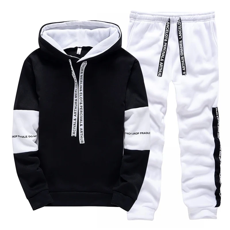 Black White Men's Tracksuit Fa - đánh giá và giá Men'S Fashion Clothing