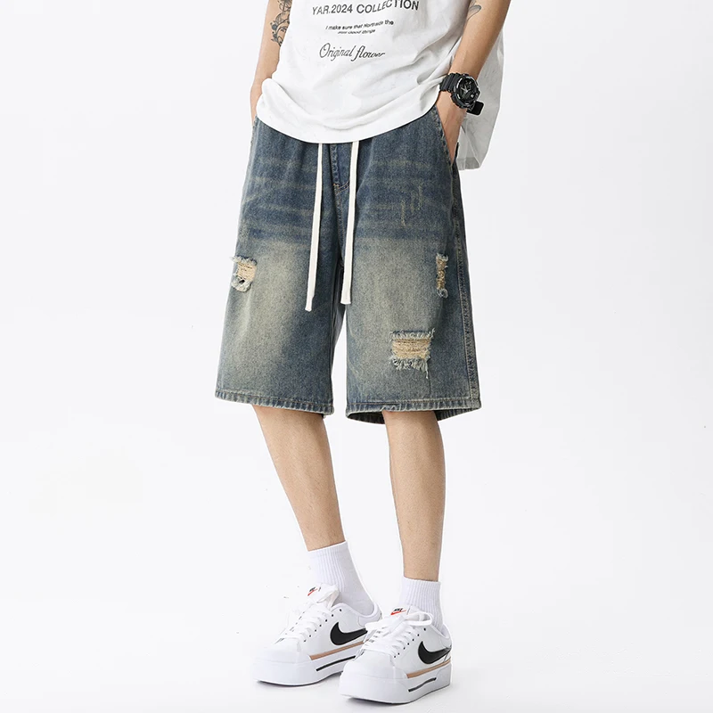 Summer Thin Denim Shorts Men's - đánh giá và giá Men'S Fashion Loose Pants