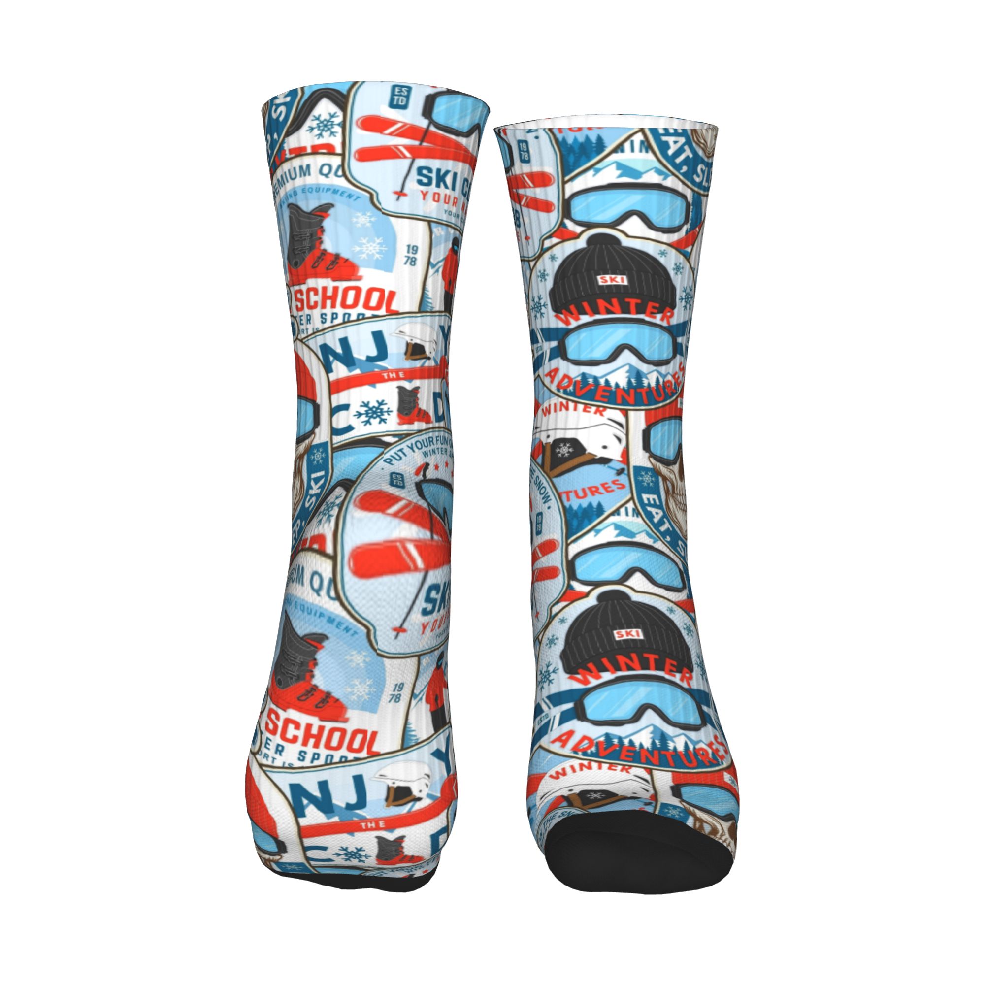 Vintage Red Blue Ski Club Seam - đánh giá và giá Mens Fashion Vintage