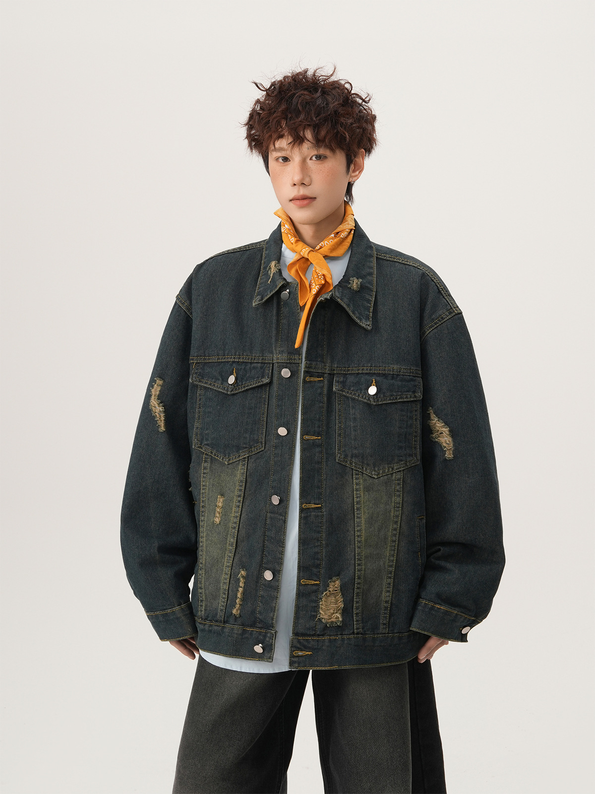 American High Street Ripped De - đánh giá và giá Denim Jacket Vintage
