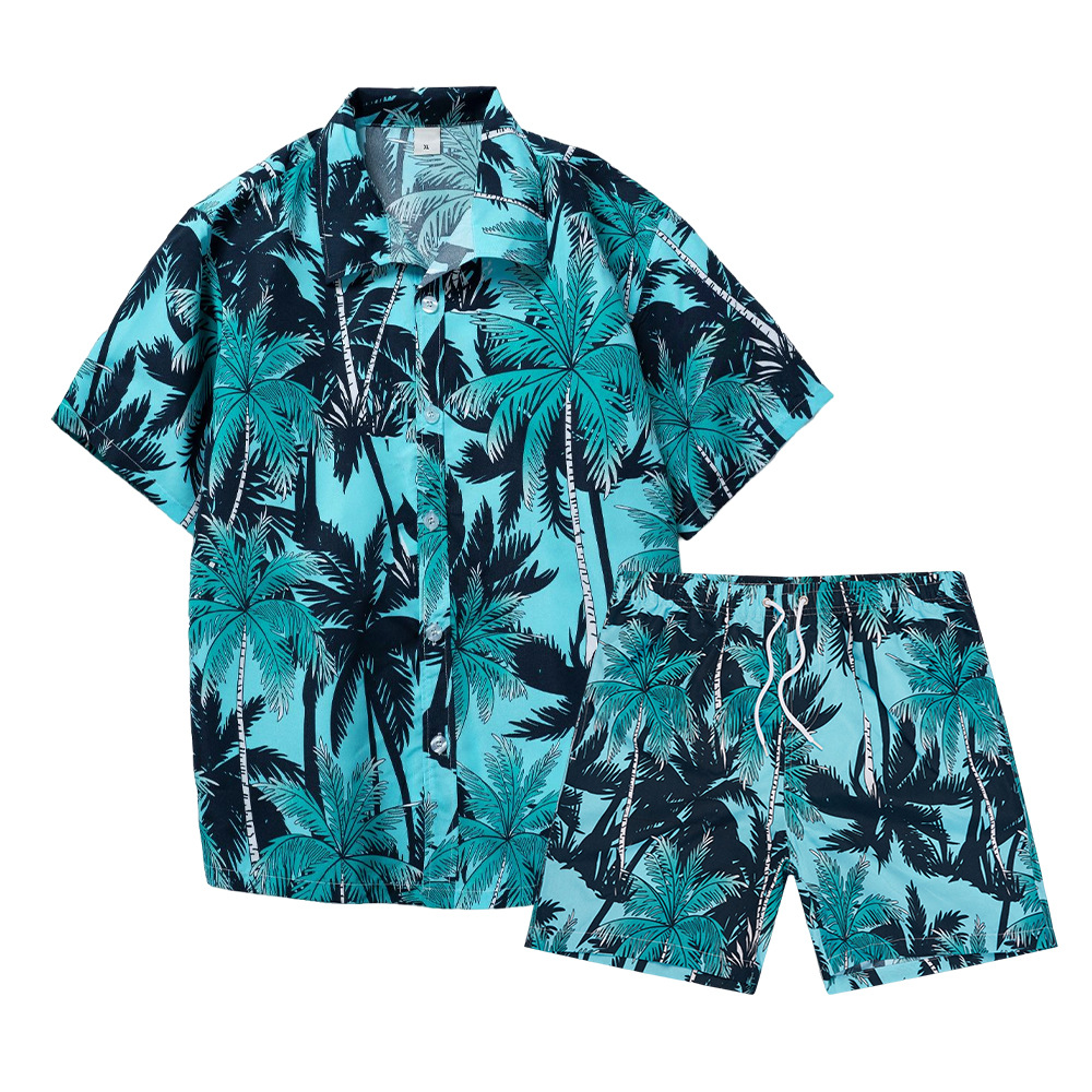 Hawaiian Coconut Tree 3D Print - đánh giá và giá Mens Fashion Suits