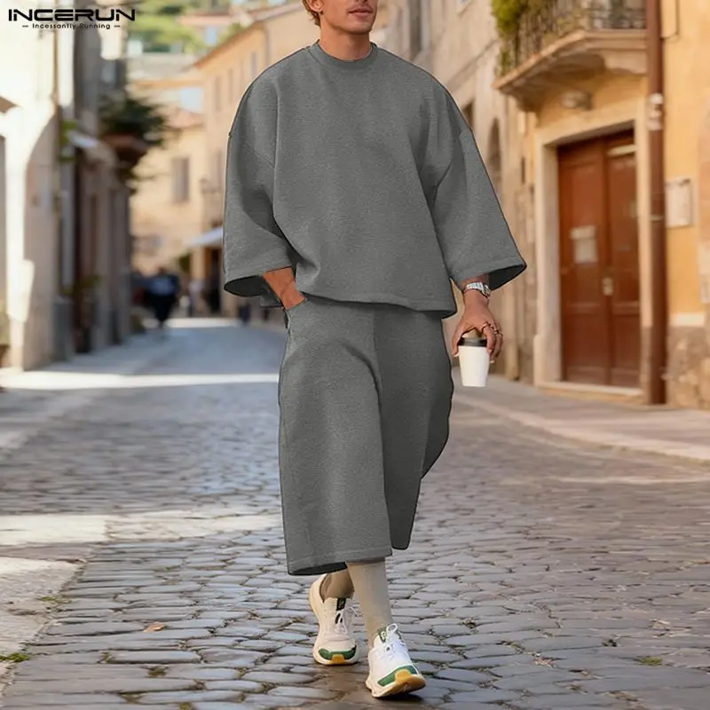 INCERUN Men Sets Solid Color B - đánh giá và giá Mens Fashion Suits