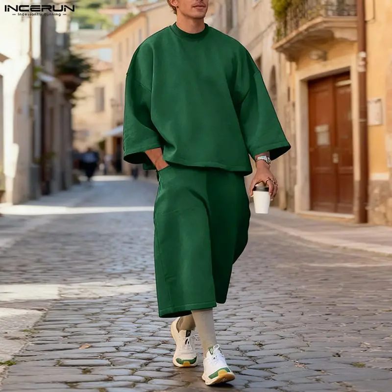 INCERUN Men Sets Solid Color B - đánh giá và giá Mens Fashion Suits