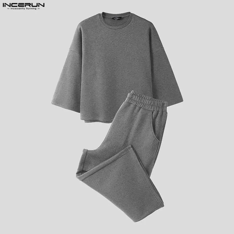 INCERUN Men Sets Solid Color B - đánh giá và giá Mens Fashion Suits