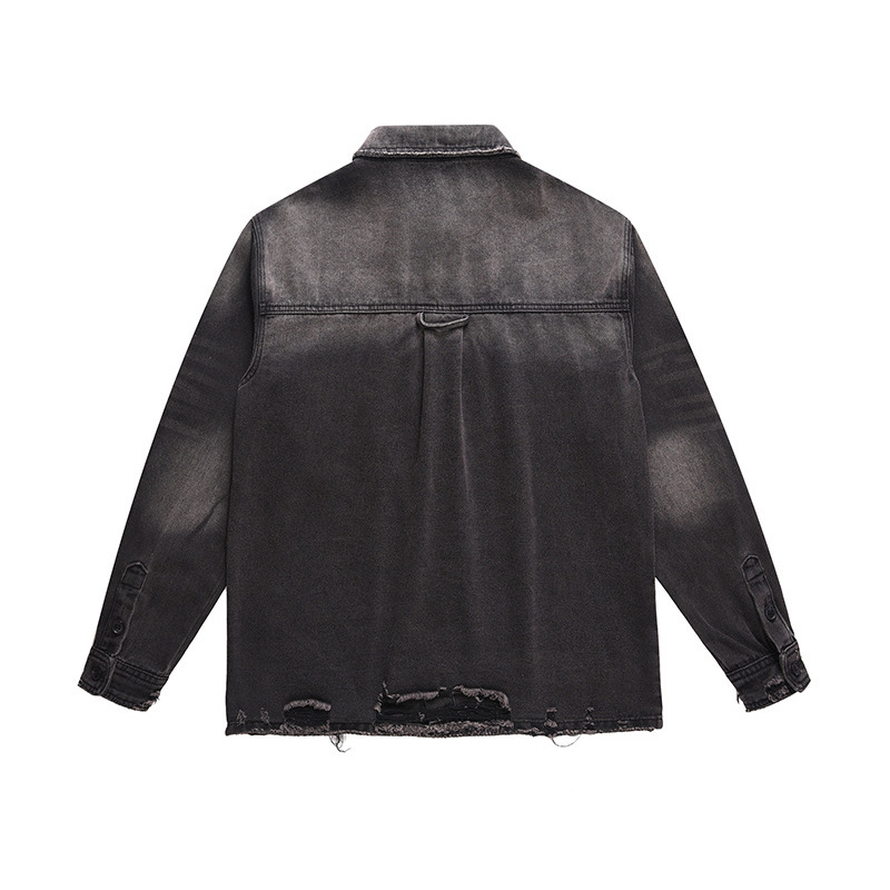 Men's High Street Ripped Jeans - đánh giá và giá Denim Jacket Vintage
