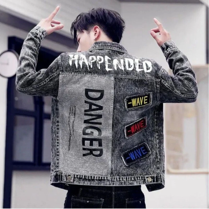 Button Hip Hop Casual Slim Sho - đánh giá và giá Mens Fashion Denim Jacket