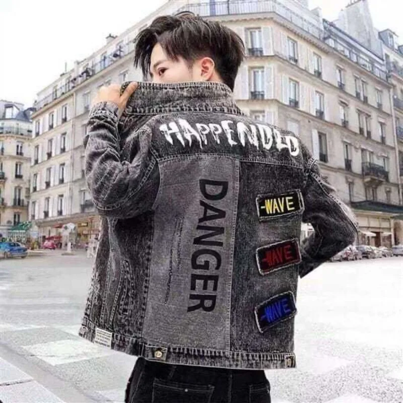 Button Hip Hop Casual Slim Sho - đánh giá và giá Mens Fashion Denim Jacket
