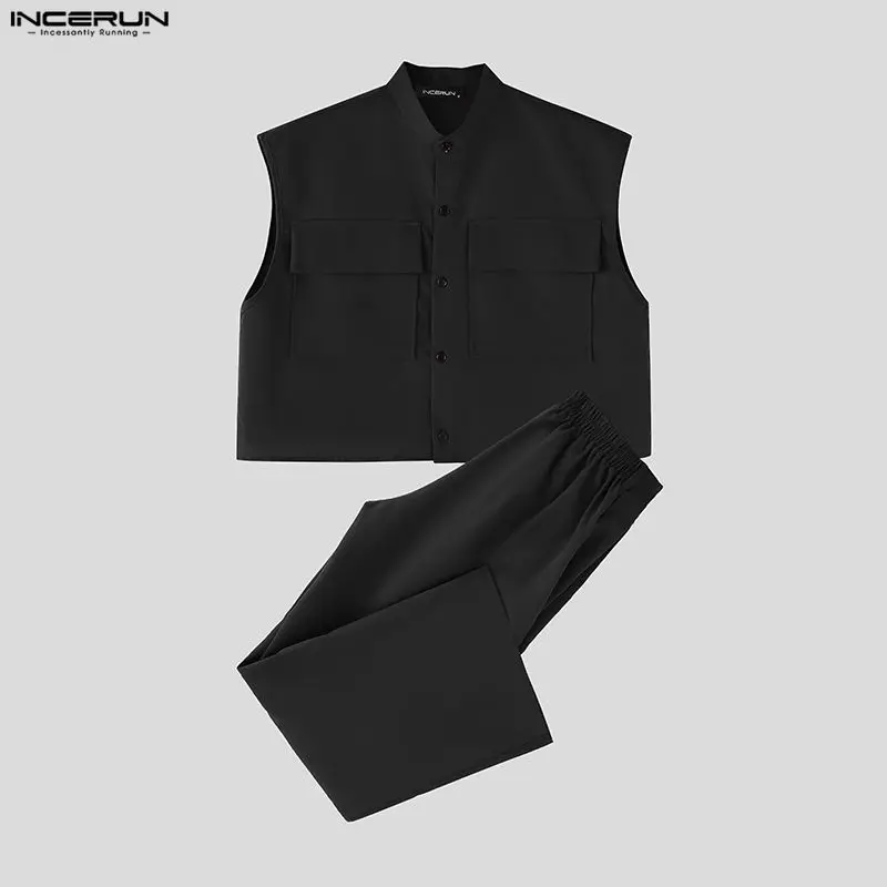 INCERUN Men Sets Solid Sleevel - đánh giá và giá Men'S Fashion Loose Pants