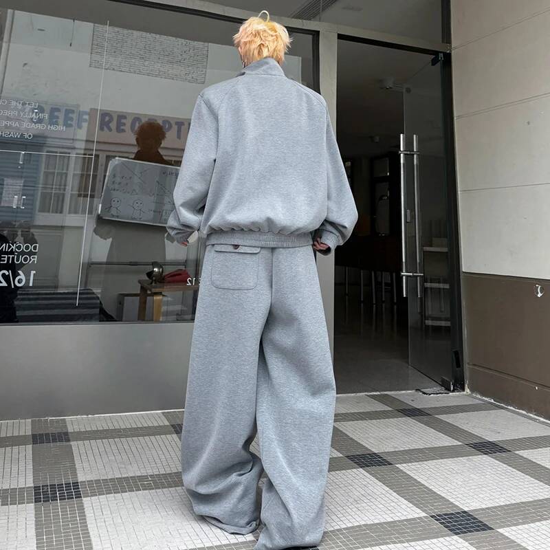 LUZHEN Color Cardigan 2026 PU  - đánh giá và giá Men'S Fashion Loose Pants