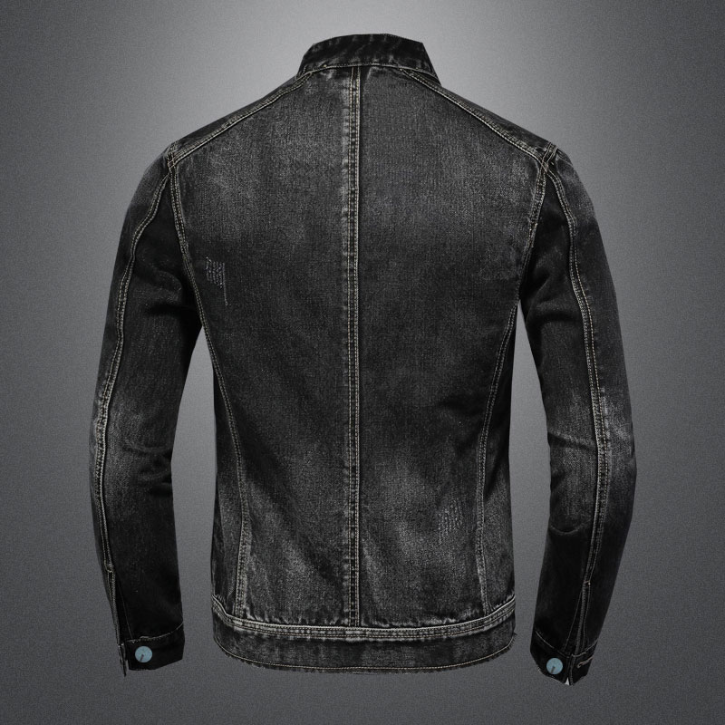 Men Vintage Stand Collar Pilot - đánh giá và giá Mens Fashion Denim Jacket