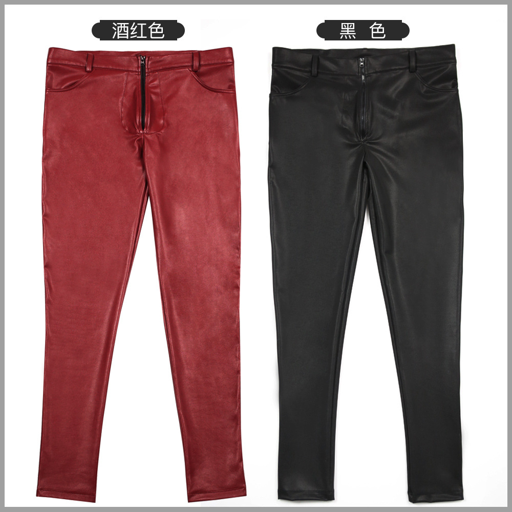 Men's PU Leather Skinny Jeans  - đánh giá và giá Skinny Jeans Ripped