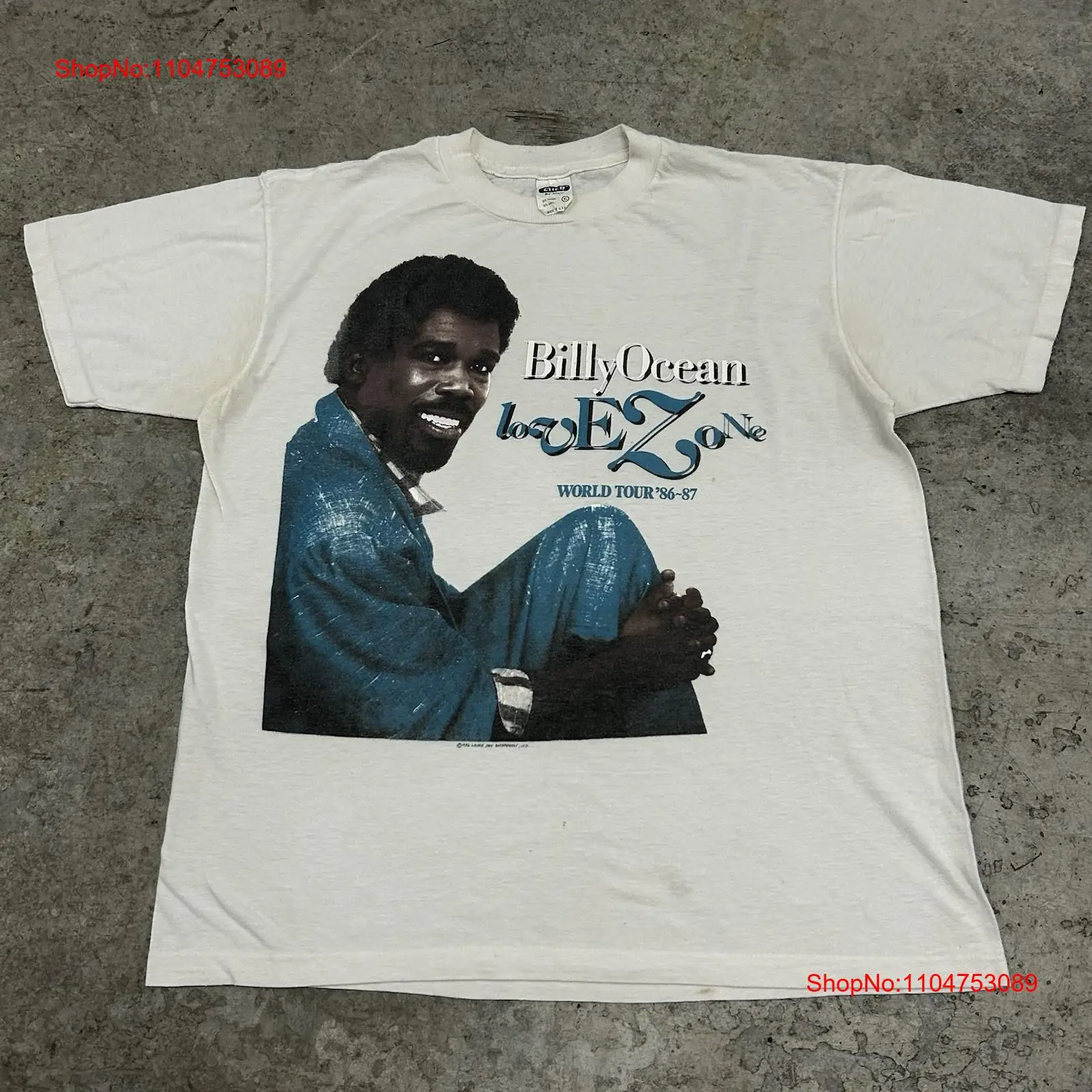 Vintage 80s Billy Ocean Band T - đánh giá và giá Xl Men'S Fashion