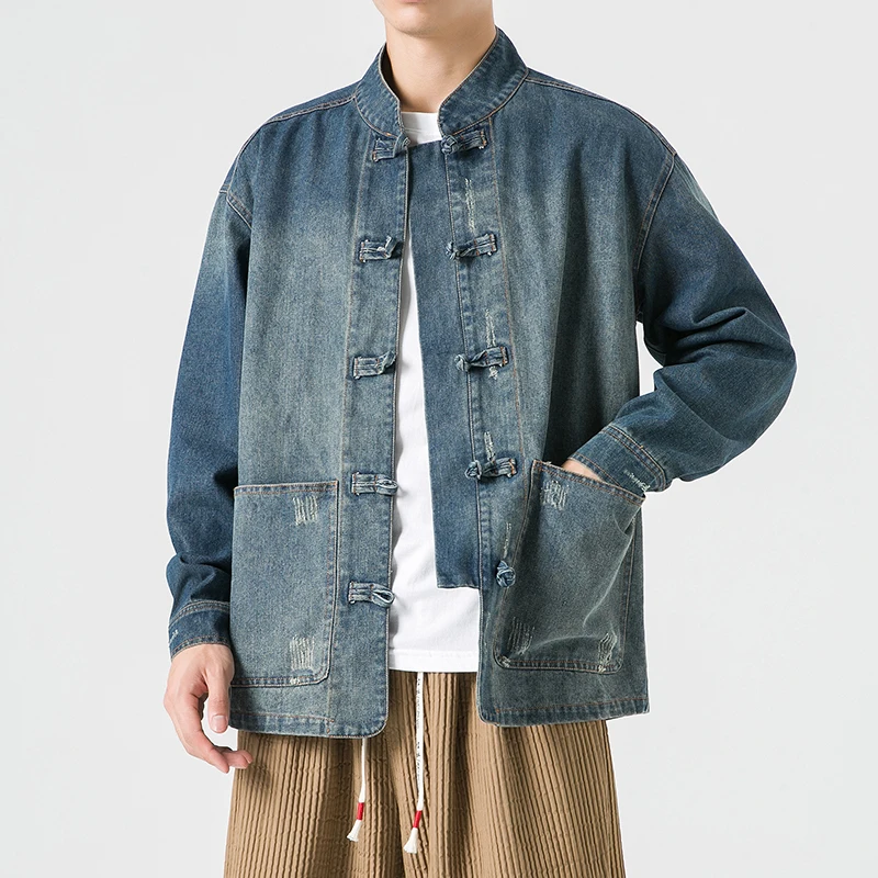 Chinese Style Denim Jacket Men - đánh giá và giá Mens Fashion Denim Jacket