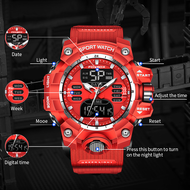 FOXBOX Military Watch for Men  - đánh giá và giá Men'S Fashion Zone