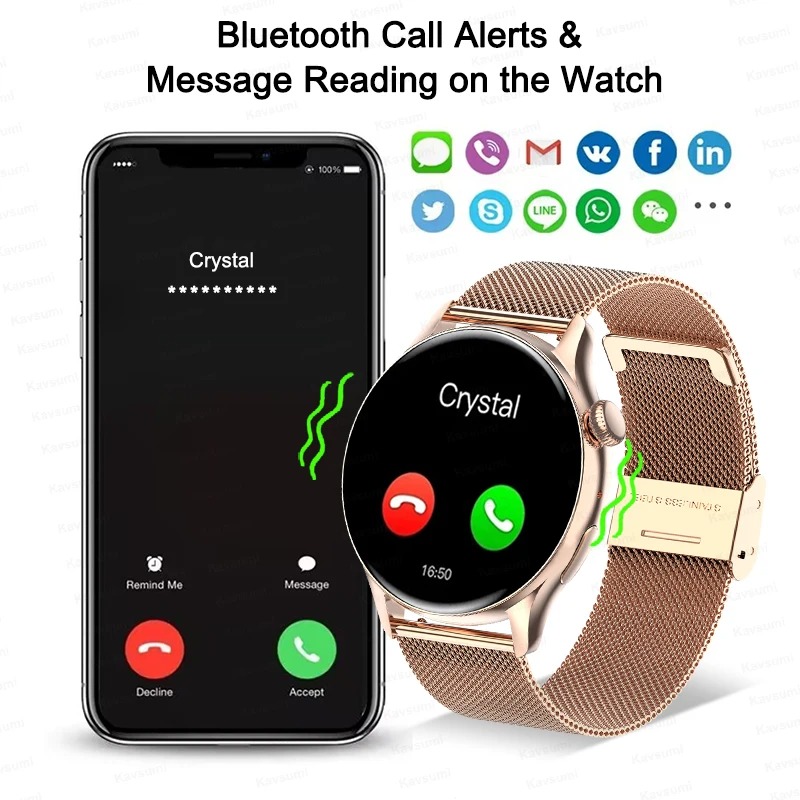 Women Smartwatch NFC AMOLED Sc - đánh giá và giá Men'S Fashion Zone