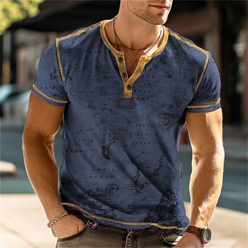 Men's Henry Shirts Funny 3D Pr - đánh giá và giá Mens Fashion Vintage