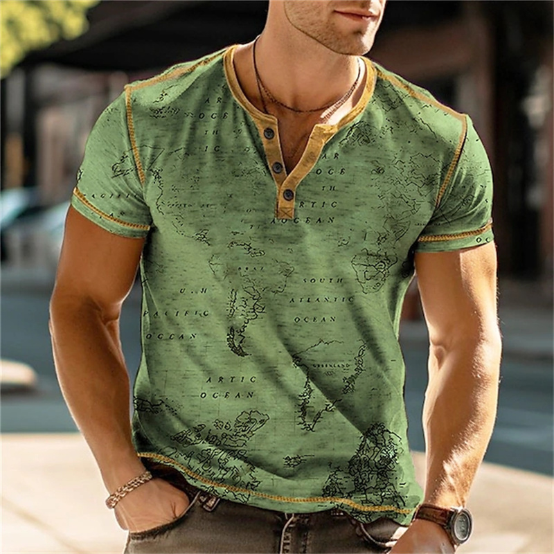 Men's Henry Shirts Funny 3D Pr - đánh giá và giá Mens Fashion Vintage
