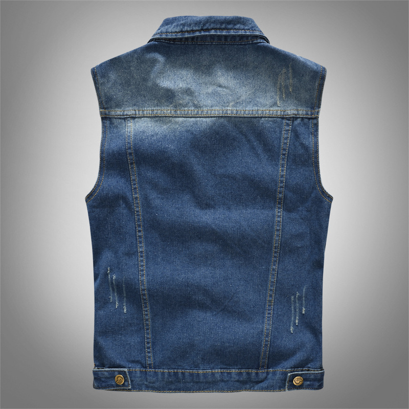 Spring Summber Men's Denim Ves - đánh giá và giá Mens Fashion Denim Jacket