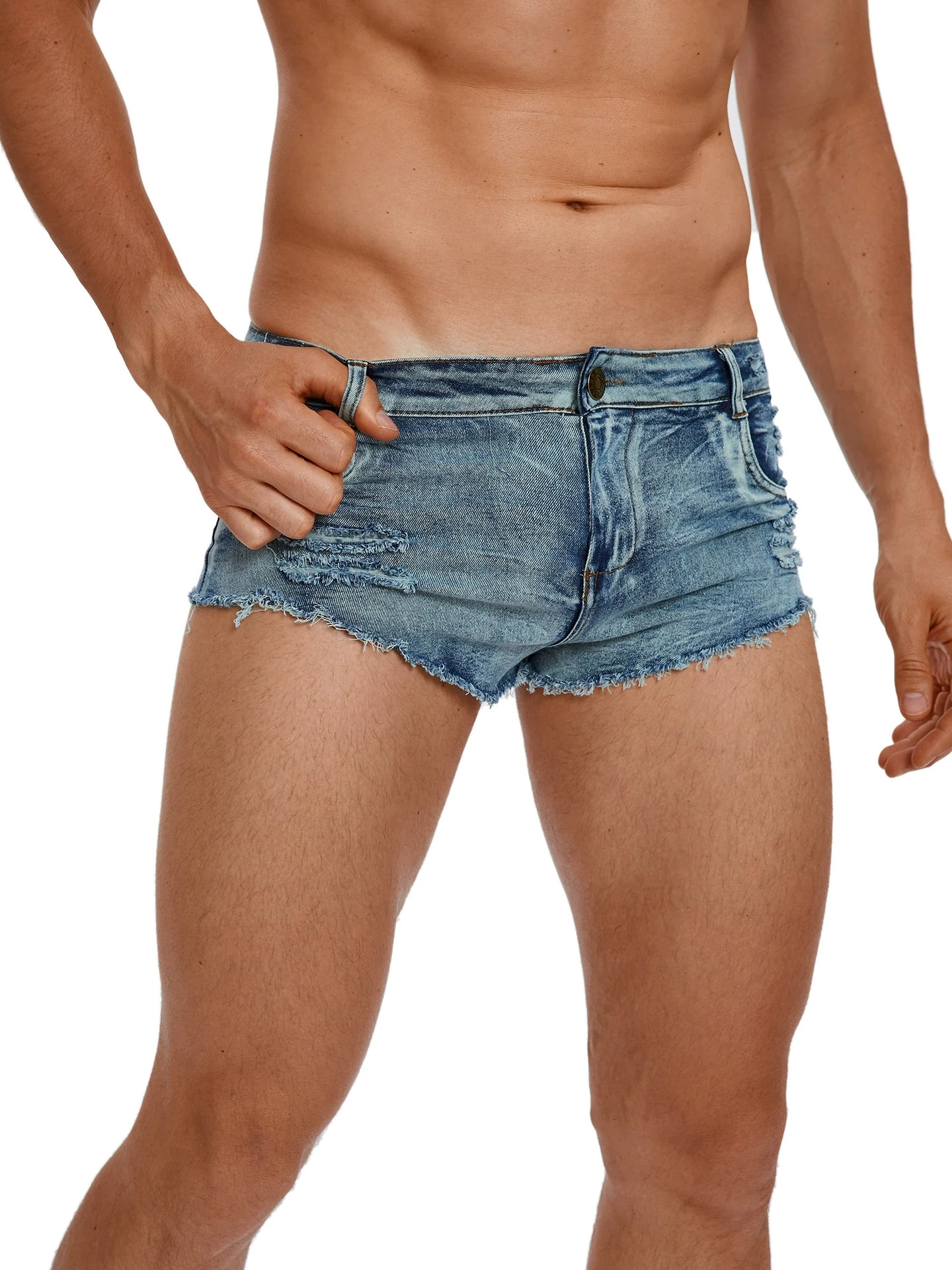 Men's Low Waist Jeans Shorts F - đánh giá và giá Skinny Jeans Ripped