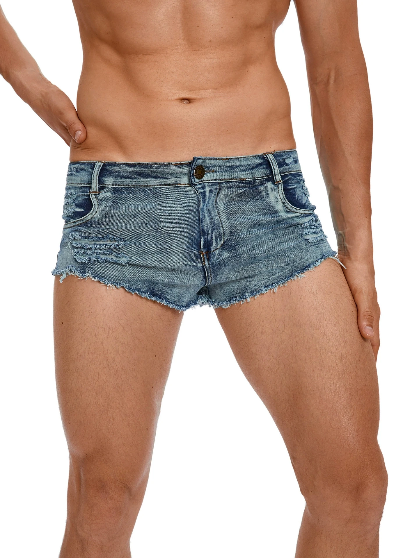 Men's Low Waist Jeans Shorts F - đánh giá và giá Skinny Jeans Ripped