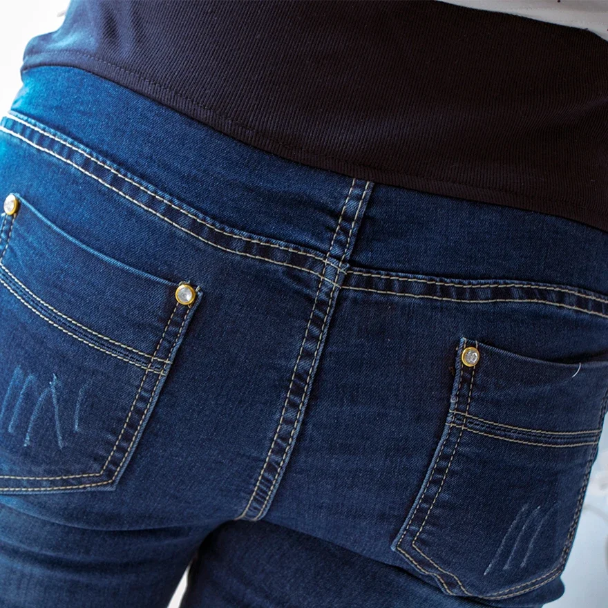 Hot Sale Cotton Denim Maternit - đánh giá và giá Skinny Jeans Ripped