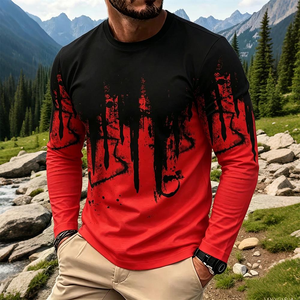 Men's Gradient Ink Splash Long - đánh giá và giá Mens Fashion Vintage